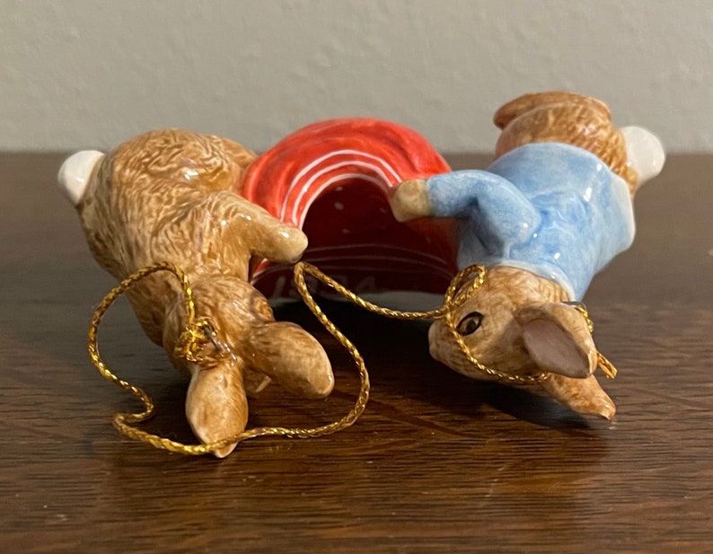 1994 Schmid Peter Rabbit and Benjamin Bunny Ornament- Vintage Porcelain ...