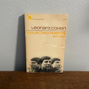 1968 First Paperback Edition, Third Printing of Selected Poems 1956-1968 by Leonard Cohen
