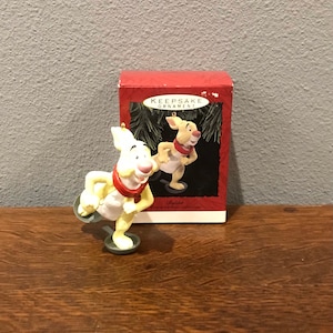 1990&#39;s Punze Hase Weihnachtsanhänger- Vintage Disney Winnie-the-Pooh Hase Weihnachtsschmuck