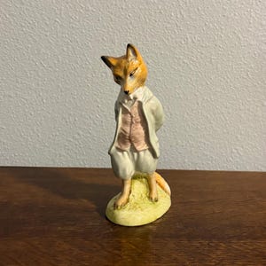 Foxy Whiskered Gentleman-Beatrix Potter-beeldje- Royal Albert, Engeland, Copyright 1989