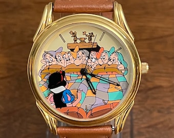 1990's Fantasma Special Edition Disney Catalog Exclusive Snow White and the Seven Dwarfs Watch- Vintage Snow White Watch