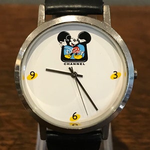 1990’s Disney Channel Mickey Mouse Watch- Vintage Unisex Disney Mickey Mouse Wristwatch