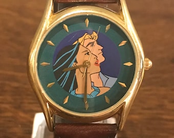 1990年代のディズニーアニメーションクルー限定ポカホンタスウォッチ - ヴィンテージユニセックスポカホンタスとジョンスミスウォッチ