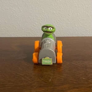 1981 Hasbro Sesame Street Oscar the Grouch Diecast Toy Car- Vintage Sesame Street Oscar Toy Car- Hasbro Grouch-mobile