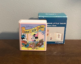 Lorus Brave Kleiner Schneider Wecker- Vintage Mickey und Minnie Brave Kleiner Schneider Wecker
