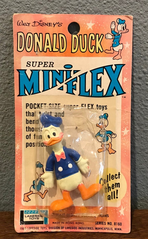 希少　Disney Smile Soap ドナルド ボクサー フィギュア 1965 Lakeside Toys Disney Donald Duck Super Mini-flex Toy in