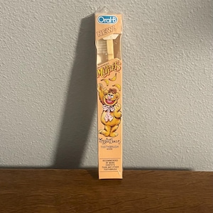 1984 Oral-B Muppets Fozzie Bär Kinderzahnbürste- Vintage Muppets Fozzie Zahnbürste, unbenutzt in Original Box