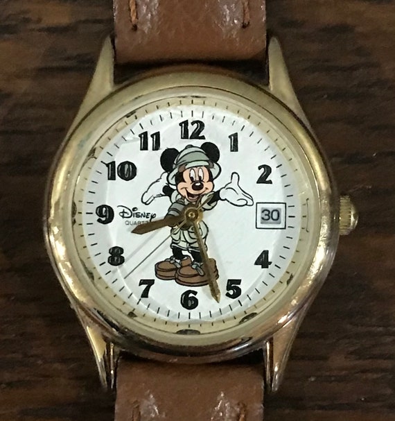 Disney Time Works Explorer Mickey Calendar Watch Vin… Gem