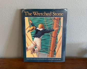 1991 Primera edición, primera impresión de The Wretched Stone por Chris Van Allsburg