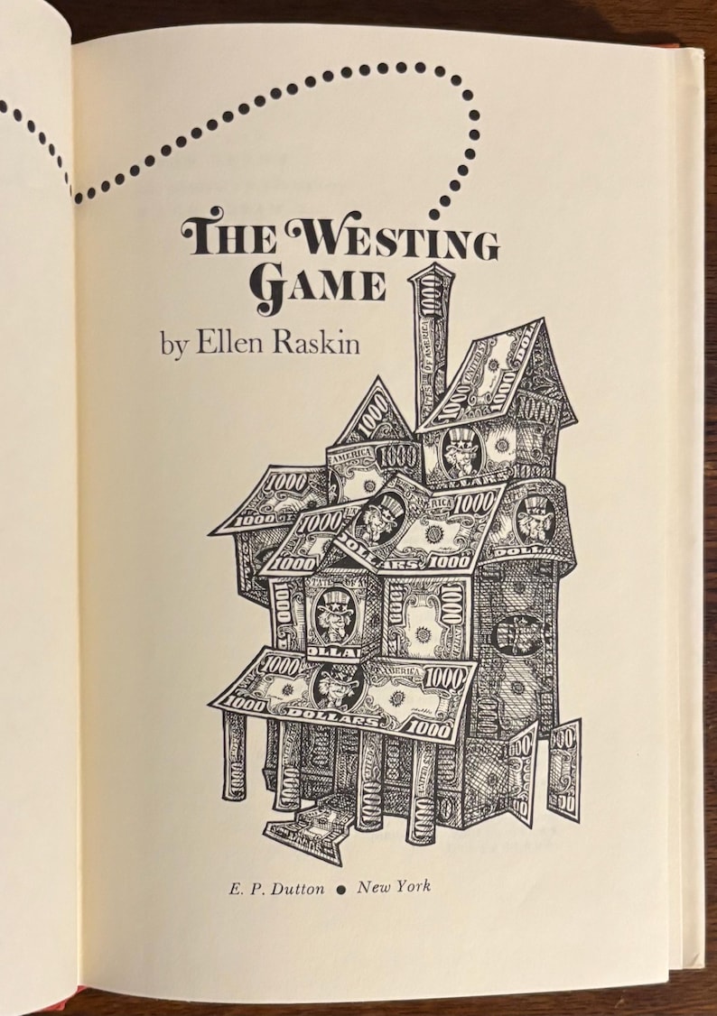 1978 First Edition, First Printing of the Westing Game by Ellen Raskin ...