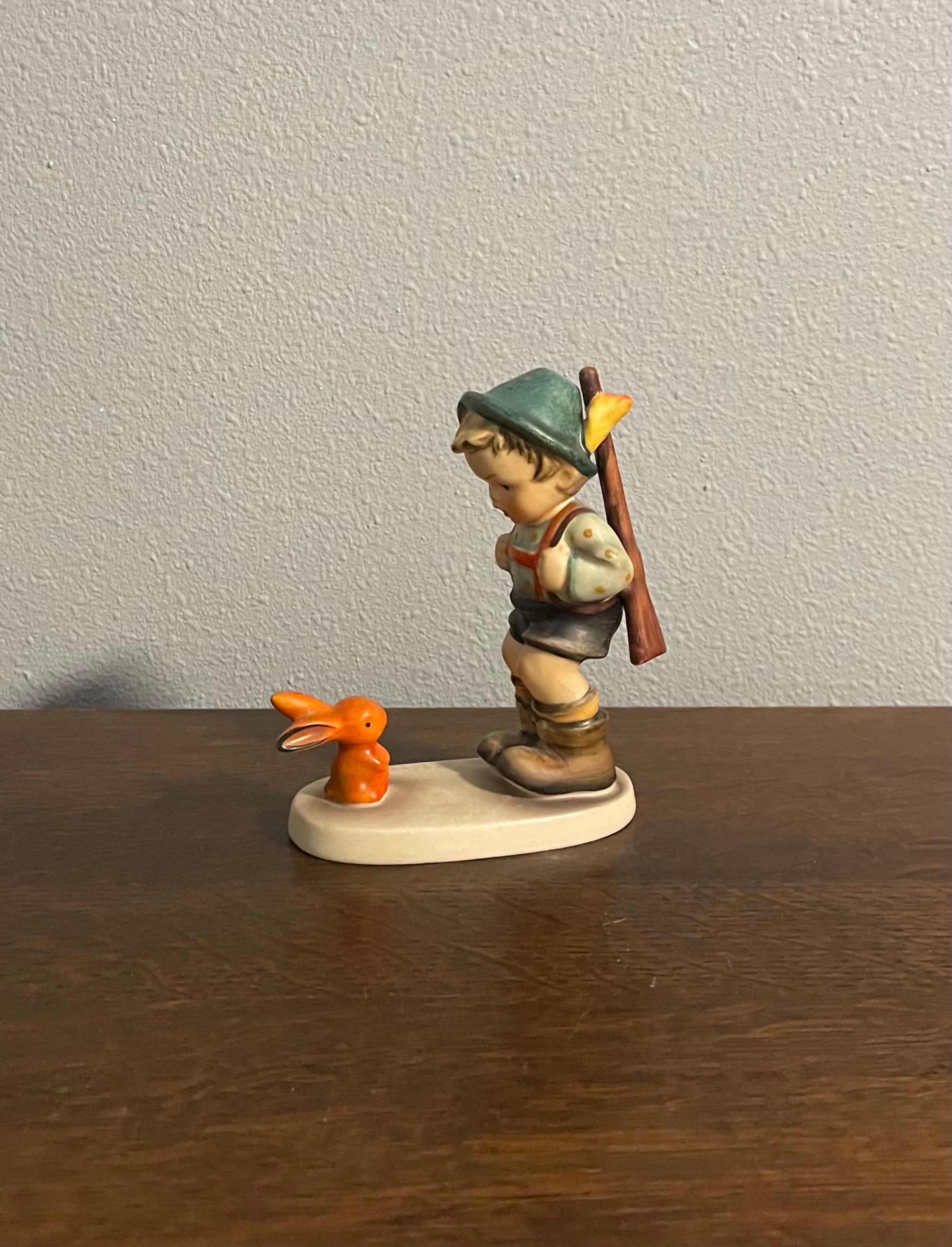 1960’s Hummel Sensitive Hunter Figurine- Vintage Bunny and Hunter Hummel Figurine