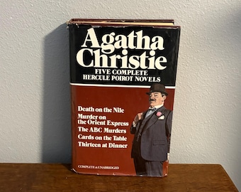 1980 Avenel Books-utgåva av Fove kompletta Hercule Poirot-romaner av Agatha Christie - Agatha Christie Hercule Poirot-antologi