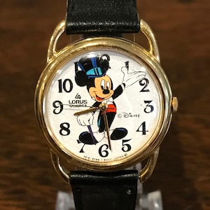 1990’s Lorus Quartz Disney Mickey Mouse Tuxedo Watch- Vintage Unisex Hollywood Mickey Mouse Watch