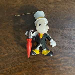 1960’s Disney Jiminy Cricket Ornament- Vintage Jiminy Cricket Holiday Ornament