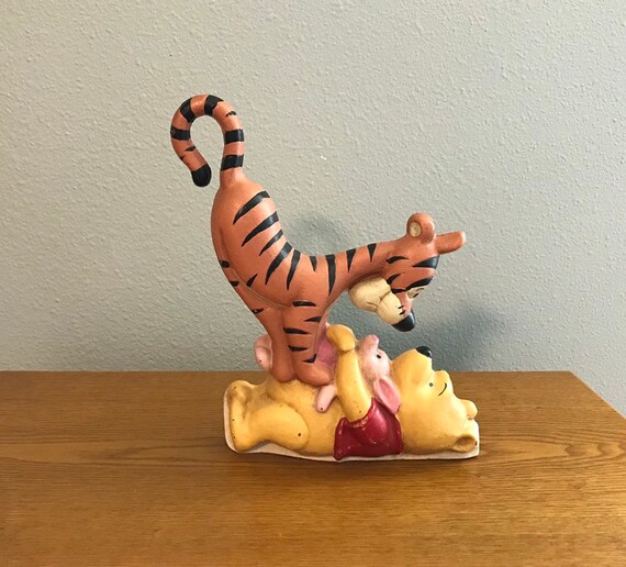 Vintage Painted Cast Iron Winnie The Pooh Doorstop Disney Etsy