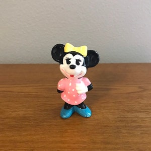 1970&#39;s Minnie Mouse Figurine- Vintage Minnie Mouse Figurine by Walt Disney Productions, Japan