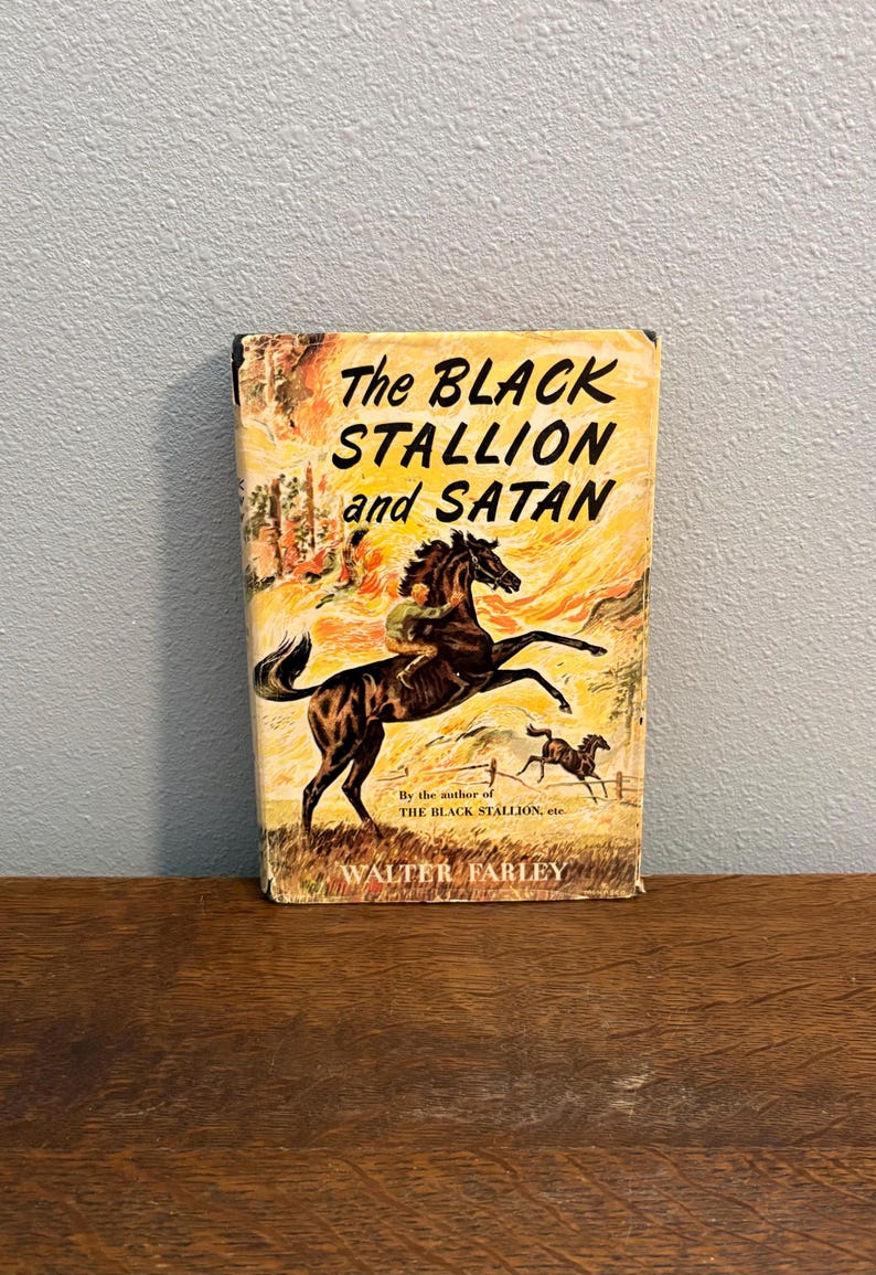 1949 First Edition, Second Printing of The Black Stallion and Satan by Walter Farley, Illustrated by Milton Menasco image 1
