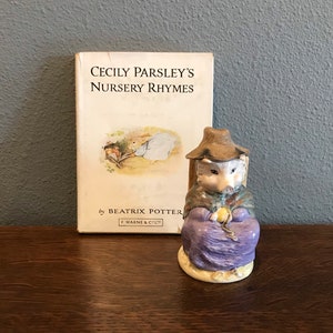 This Pig Had None- Beatrix Potter Figurine- Royal Albert, Copyright 1992, with 1970’s Edition of Cecily Parsley’s Nursery Rhymes