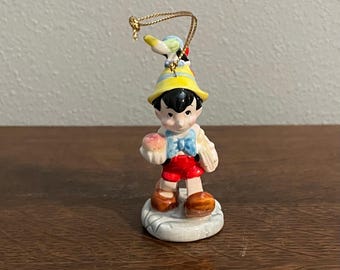 Schmid Disney Pinocchio and Jiminy Cricket Ornament- Vintage