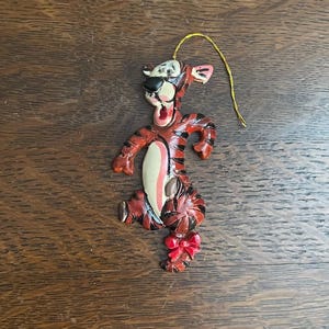 1970&#39;s Walt Disney Productions Winnie-the-Pooh Tigger Ornament- Vintage Disney Tigger Christmas Ornament