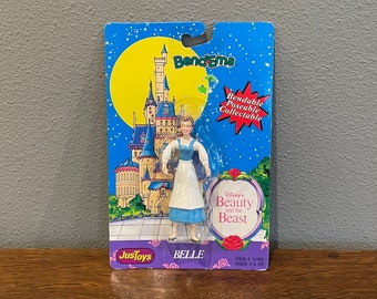 1992 JusToys Bend-Ems Beauty and the Beast Belle Toy- Vintage Disney Belle Toy Bendable Figurine