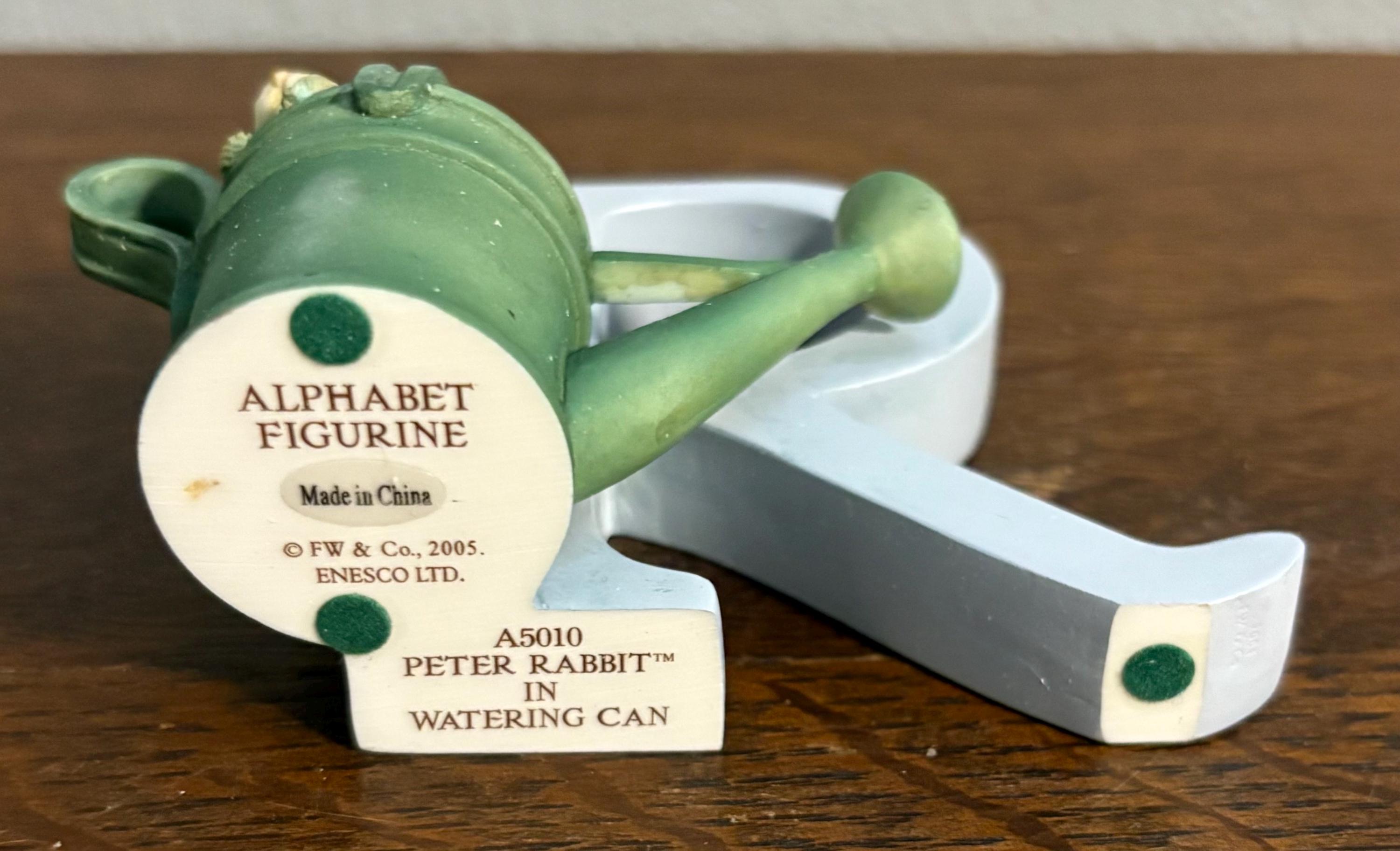 2005 Enesco Peter Rabbit in Watering Can Letter “R”- Vintage Beatrix ...