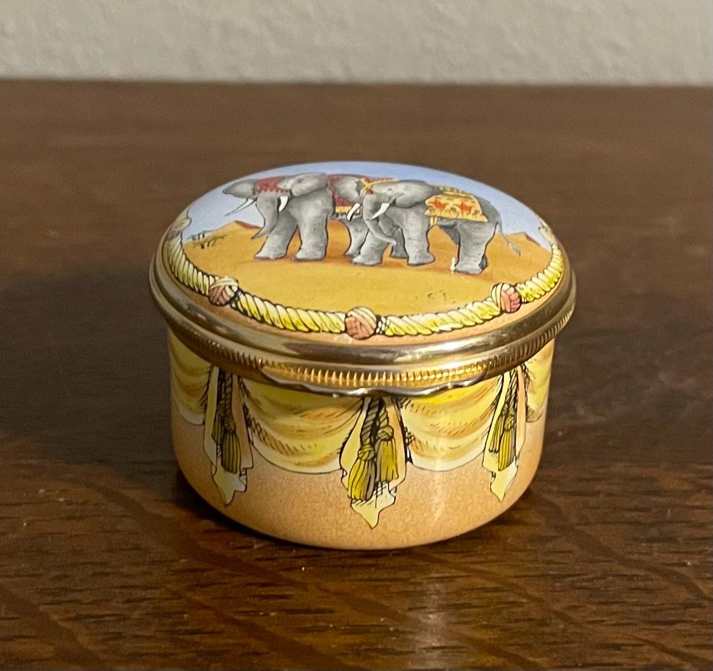Halcyon Days Animals of the Opera “aida Elephants” Enamel Box