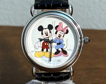 Zegarek Disney Artist Myszka Miki i Myszka Minnie – zabytkowy zegarek Disney Artist z oryginalnym dziełem Myszki Miki i Myszki Minnie