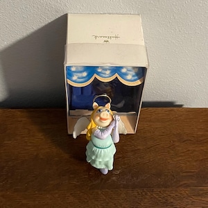 1981 Hallmark Miss Piggy Angel Ornament- Vintage Muppets Miss Piggy Christmas Ornament