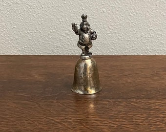 1980's New England Collezionisti Disney Chief Seamus O'Hara Bell - Vintage Silver Plated Pewter Seamus O'Hara Figurine Bell