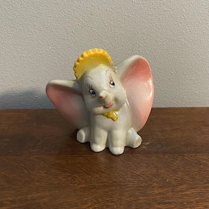 1940’s Disney Evan K. Shaw American Potter Baby Dumbo Figurine- Vintage Ceramic Disney Dumbo Figurine