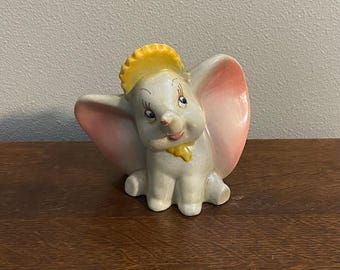 1940’s Disney Evan K. Shaw American Potter Baby Dumbo Figurine- Vintage Ceramic Disney Dumbo Figurine