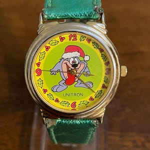 1994 Unitron Tiny Toons Adventures Dizzy Devil Christmas Watch- Vintage Tiny Toons Dizzy Watch