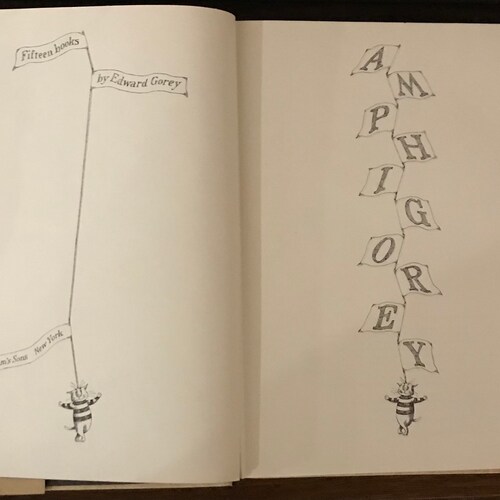 First shops Edition, Fifth Impression of Amphigorey by Edward Gorey