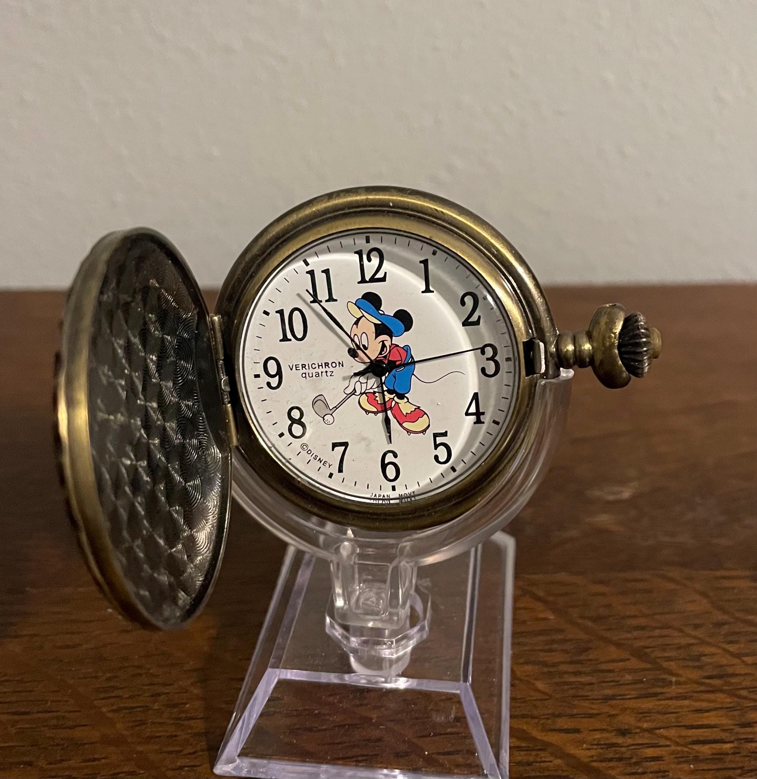 ウォルトディズニー懐中時計レトロレアディズニーミッキーミニー汽車