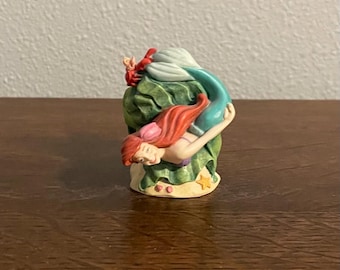 1990's Lenox Disney Thimble Collection- Vintage The Little Mermaid Ariel Figurine Thimble