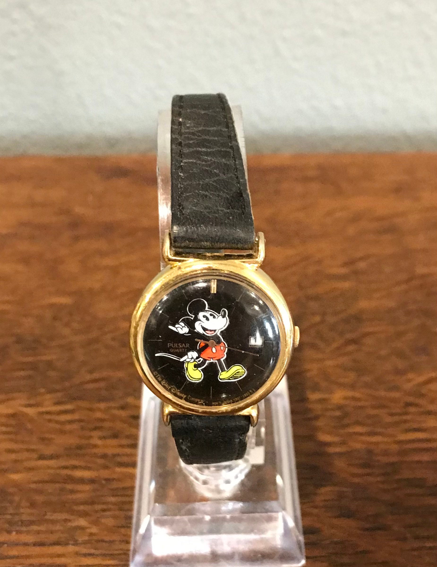 1980's Pulsar Disney Mickey Mouse Calendar Watch- Vintage