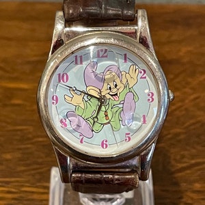 1990er Disney Store Exklusive Dopey Bubble Watch - Vintage Unisex Schneewittchen Dopey Uhr