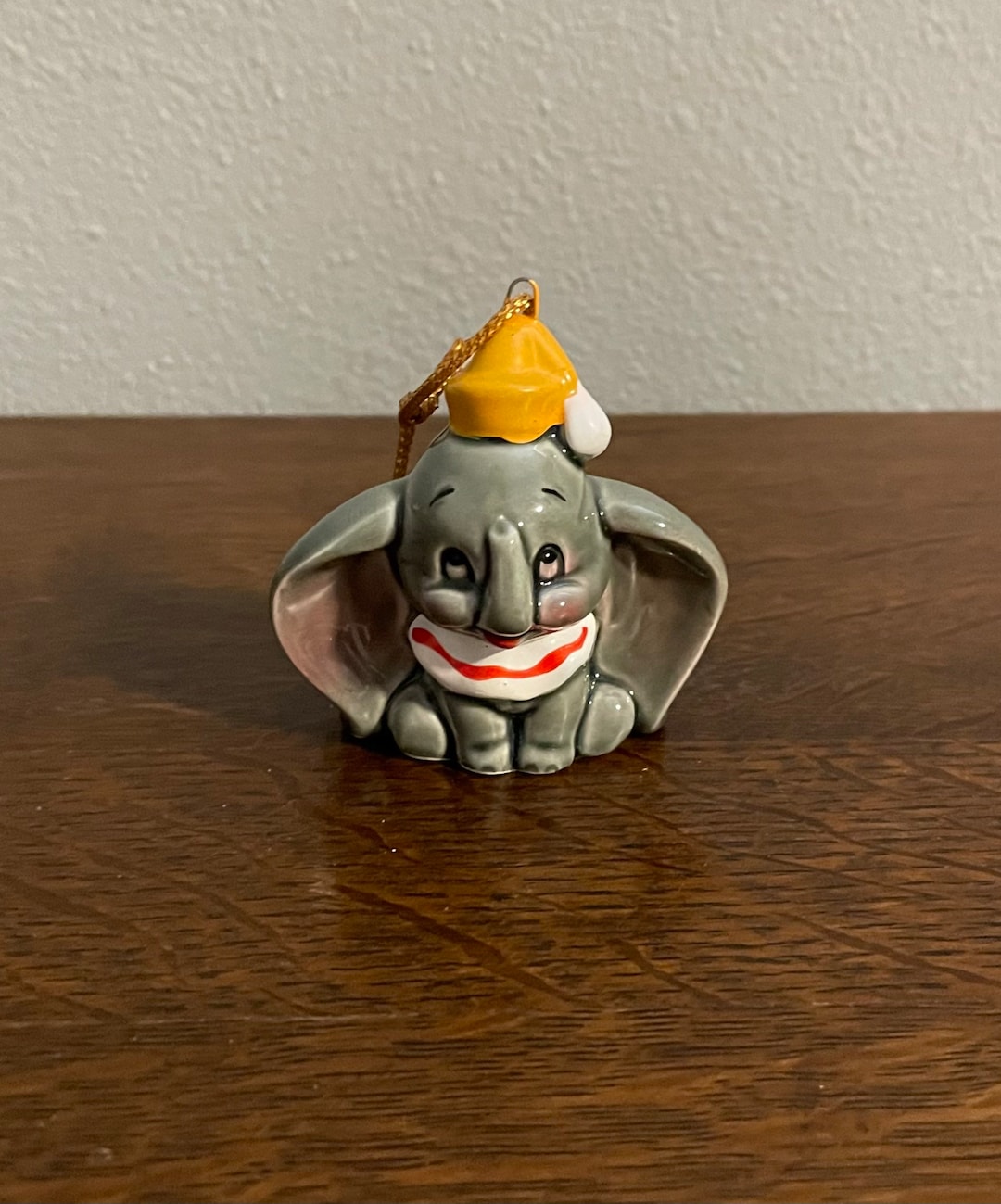 1970s Disney Dumbo Figurine Ornament Vintage Disney Japan Ceramic Dumbo