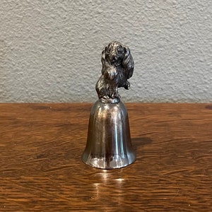 1980’s New England Collectors Disney Lady and the Tramp Bell- Vintage Silver Plated Pewter Lady Figurine Bell