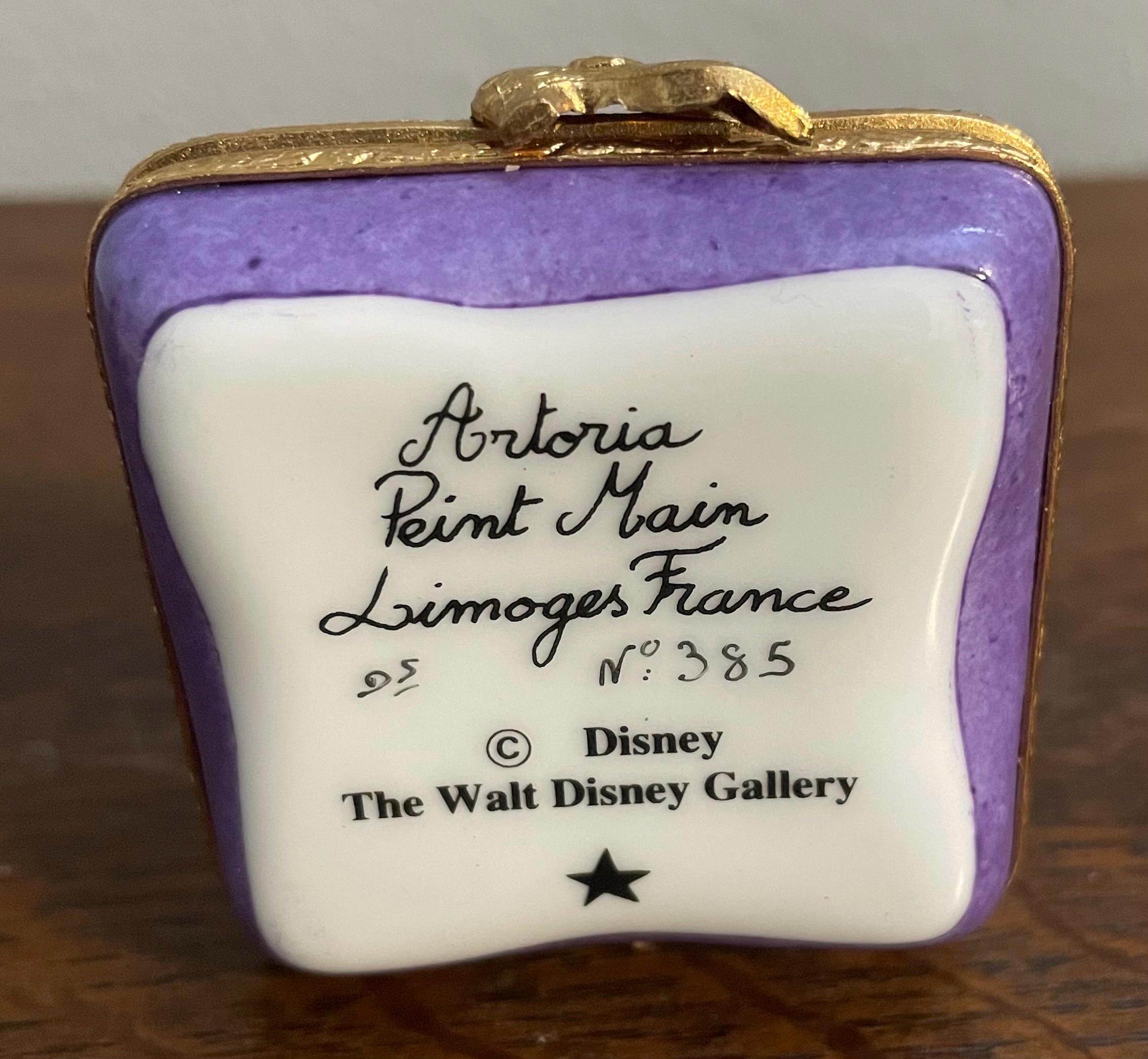 Peint Main Limoges Disney Cinderella's Slipper Box- Vintage Hand