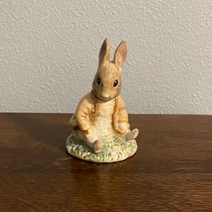 Benjamin Bunny Sat on a Bank- Beatrix Potter Figurine- Beswick, England, Copyright 1983