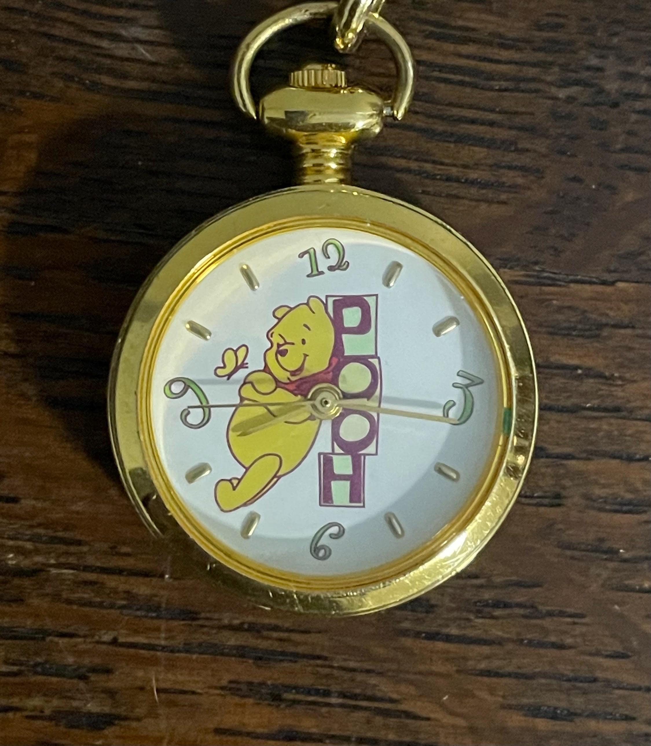 1990's Disney Pooh Clip Watch- Vintage Disney Winnie the Pooh Clip