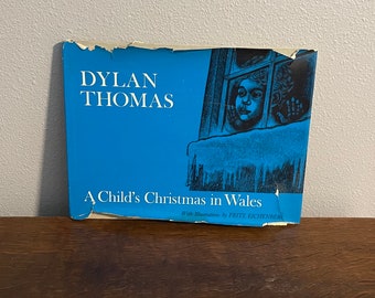 1969 First Illustrated Edition, Third Printing of A Child's Christmas in Wales by Dylan Thomas, Illustrated by Fritz Eichenberg