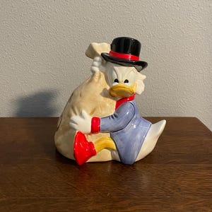 Disney Scrooge McDuck Coin Bank- Vintage Ceramic Disney Mexico Uncle Scrooge Bank