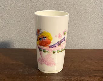 1987 Miss Piggy Melamin Tasse- Vintage Melamin Muppets Kindertasse