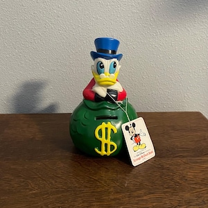 1980’s Scrooge McDuck Coin Bank- Vintage Rubber Disney Scrooge McDuck Bank