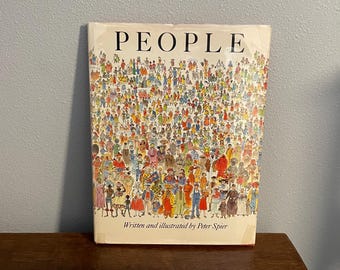 Auteur ingeschreven eerste editie, vierde druk met mensen, geschreven en geïllustreerd door Peter Spier