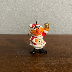 1989 Sesame Street Ernie Holiday Ornament- Vintage Ceramic Sesame Street Caroler Ernie Ornament