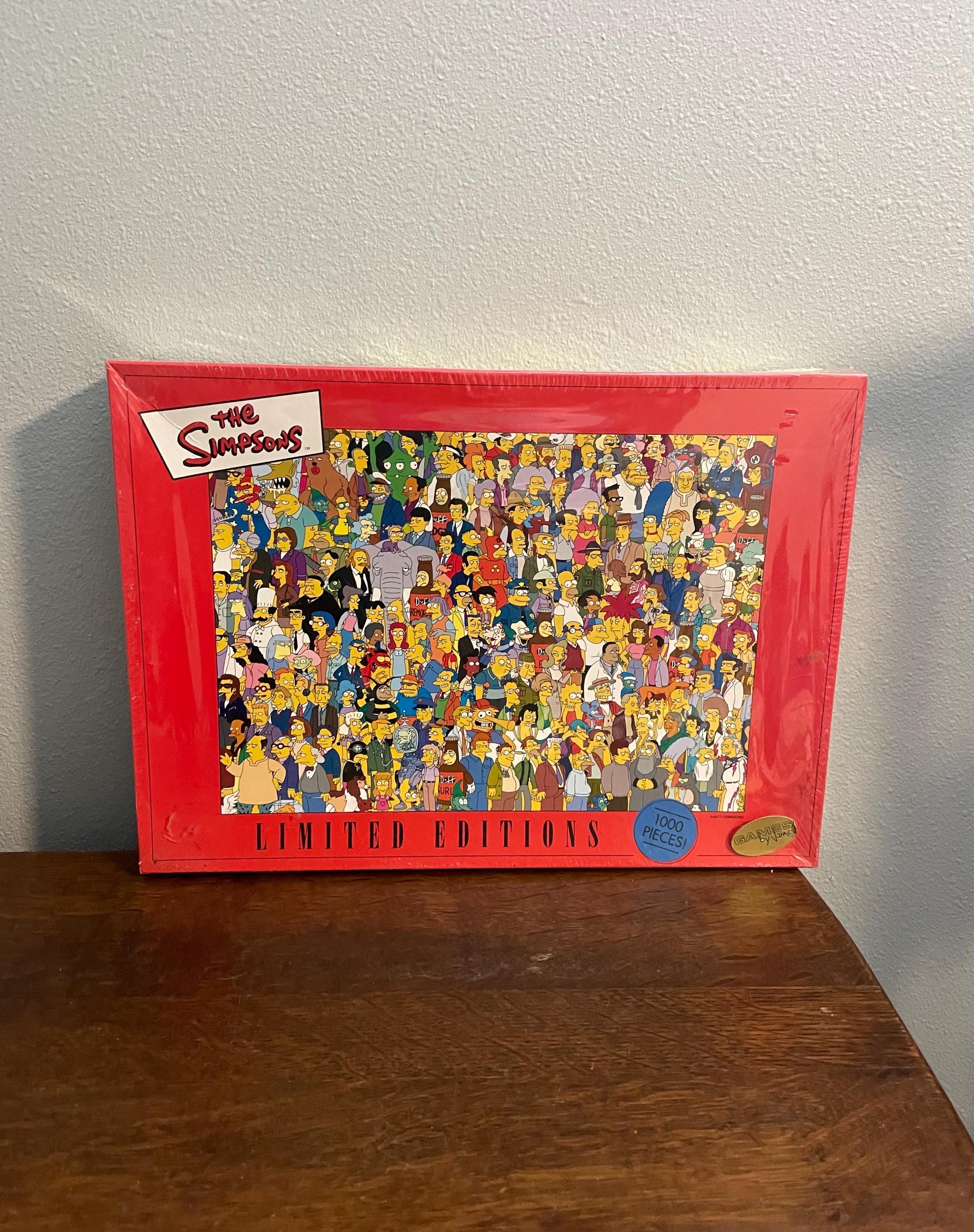 2001 Limited Edition the Simpsons 1000 Piece Puzzle, Sealed in
